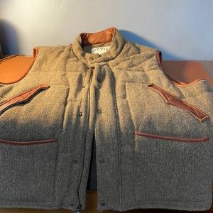 Orvis Wool and Leather Vest